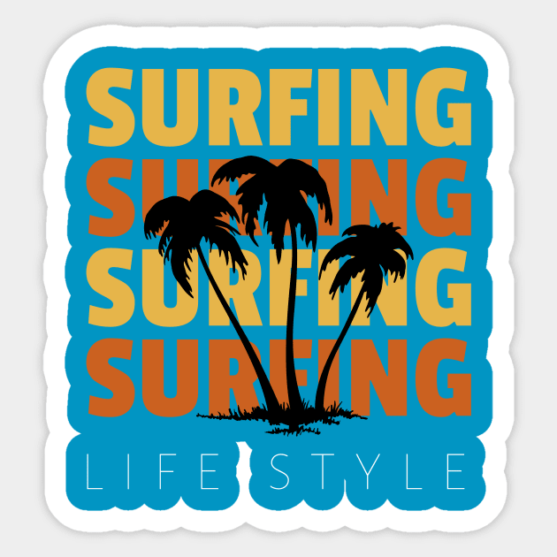 Surfing Sticker by letnothingstopyou